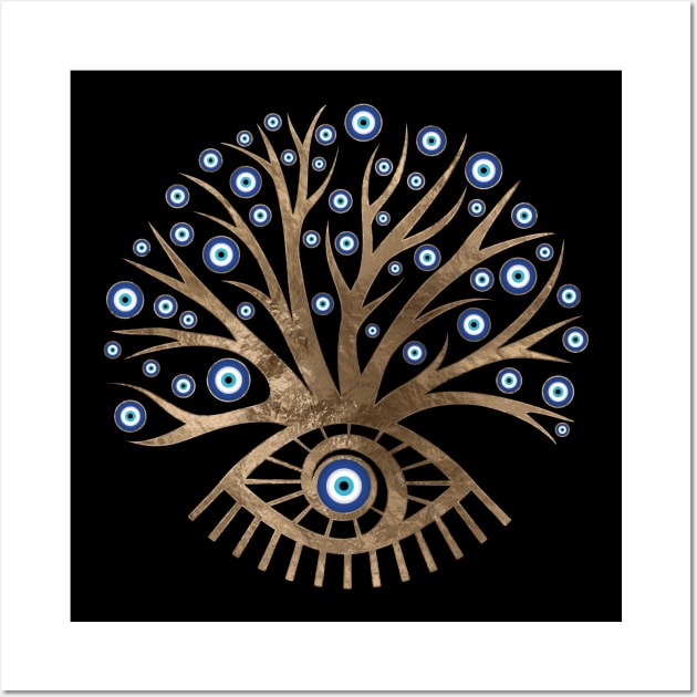 Greek Eye Tree - Mati Mataki - Matiasma Wall Art by Nartissima